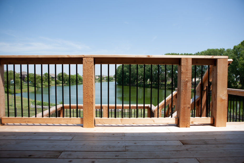 Cedar Deck in Andover, KS overlooking the lake